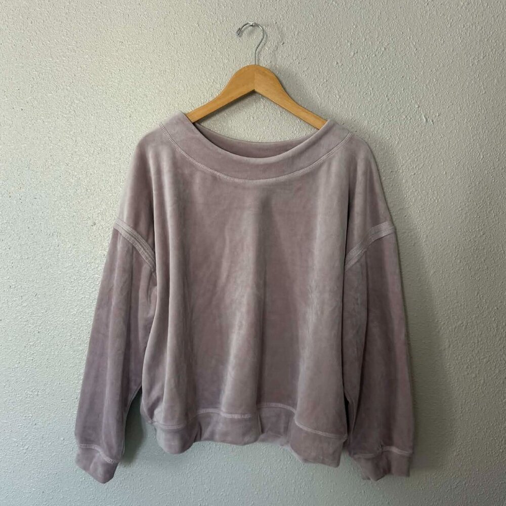 Velour Activewear Plus Size Sweatshirt